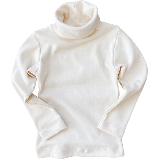 Organic Cotton Turtleneck, Natural - Shirts - 1
