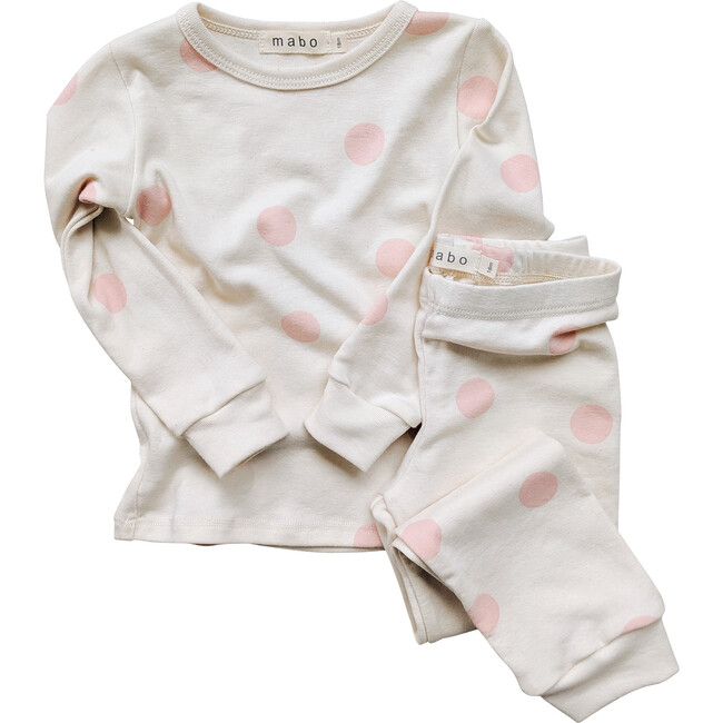 Organic Cotton Spotted Pajamas, Pink Dot - Pajamas - 1
