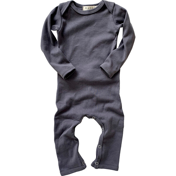Organic Cotton Long John, Graphite Mabo Rompers