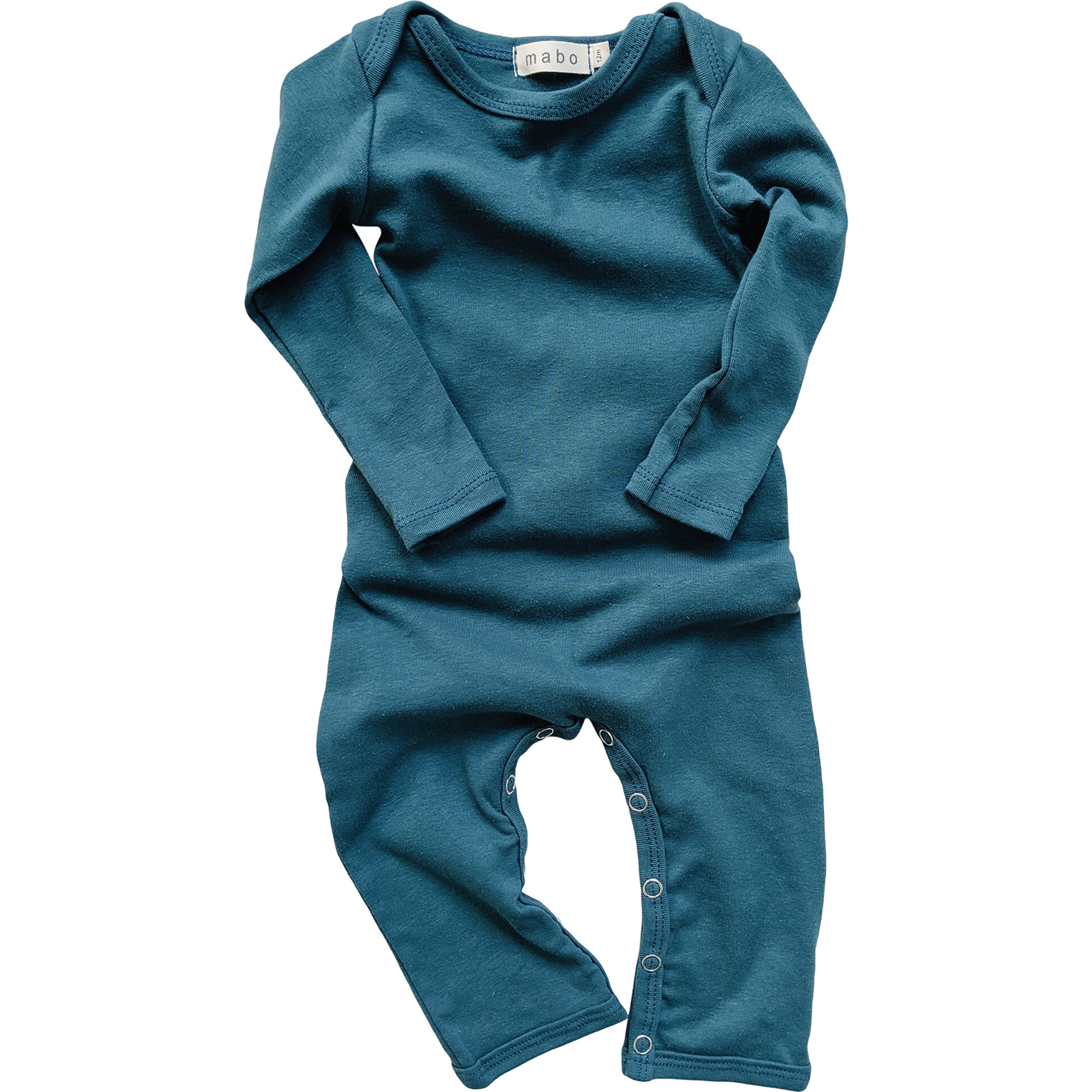 Organic Cotton Long John, Azure - Pajamas - 1