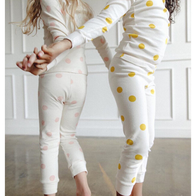 Organic Cotton Spotted Pajamas, Pink Dot - Pajamas - 2