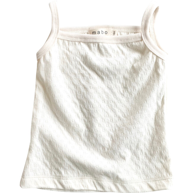 Organic Cotton Camisole, Natural Pointelle