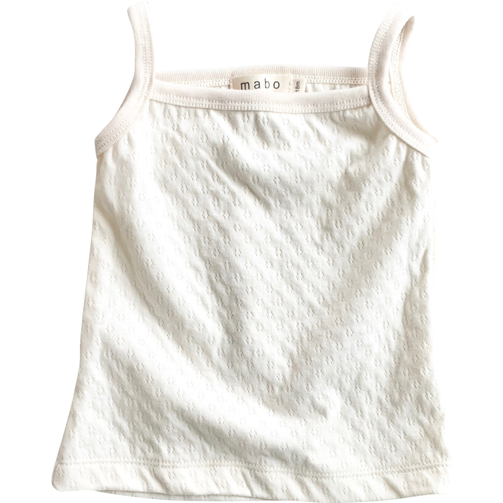 Organic Cotton Camisole, Natural Pointelle - Tees - 1