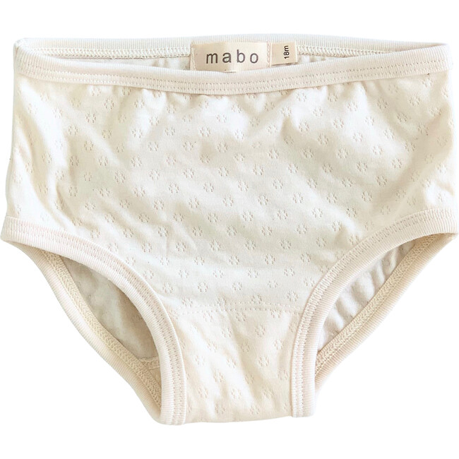 Organic Cotton Basic Underwear, Natural Pointelle - Underwear - 1