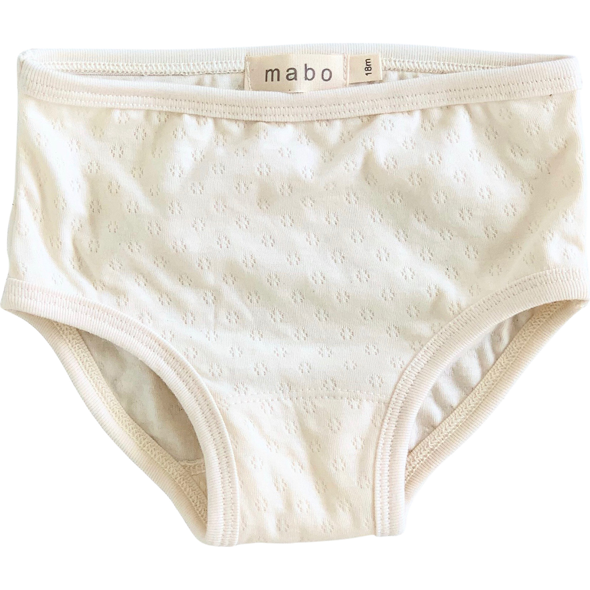 Organic Cotton Basic Underwear, Natural Pointelle - Mabo Basics
