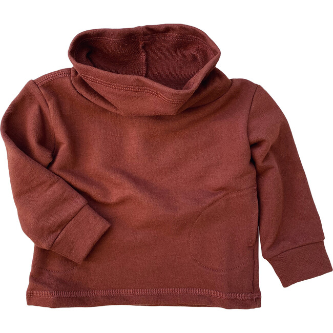 Cowl Neck Organic French Terry Sweatshirt, Chestnut