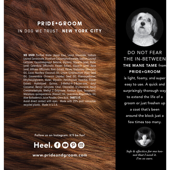The Mane Tame Waterless Shampoo - Pet Grooming - 3