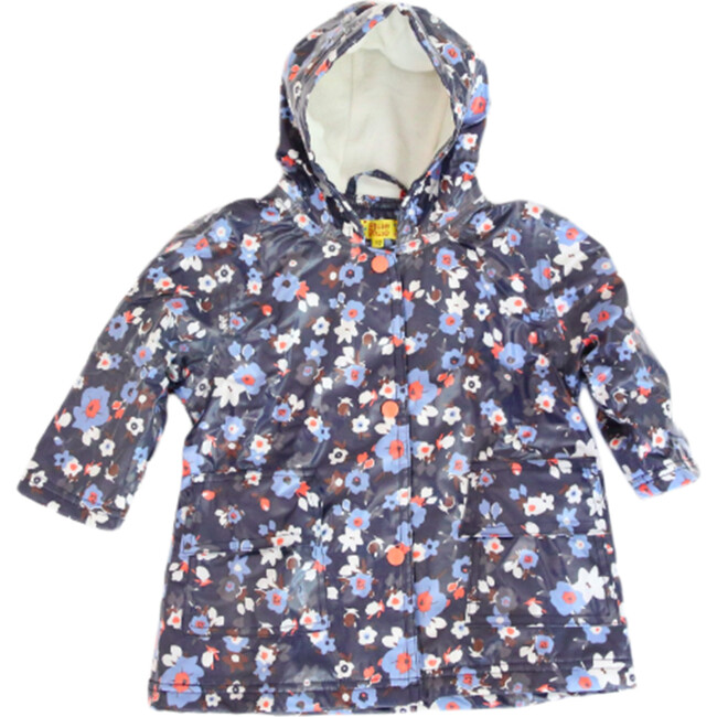 Raincoat with Lining, Navy Flower