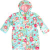 Raincoat with Lining, Blue Floral - Raincoats - 1 - thumbnail