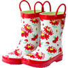 Rain Boots, Red Flower - Rain Boots - 1 - thumbnail