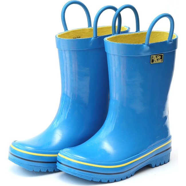 Rain Boots, Solid Blue - Boots - 1 - zoom