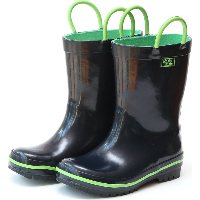 Rain Boots, Solid Navy - Boots - 1 - zoom