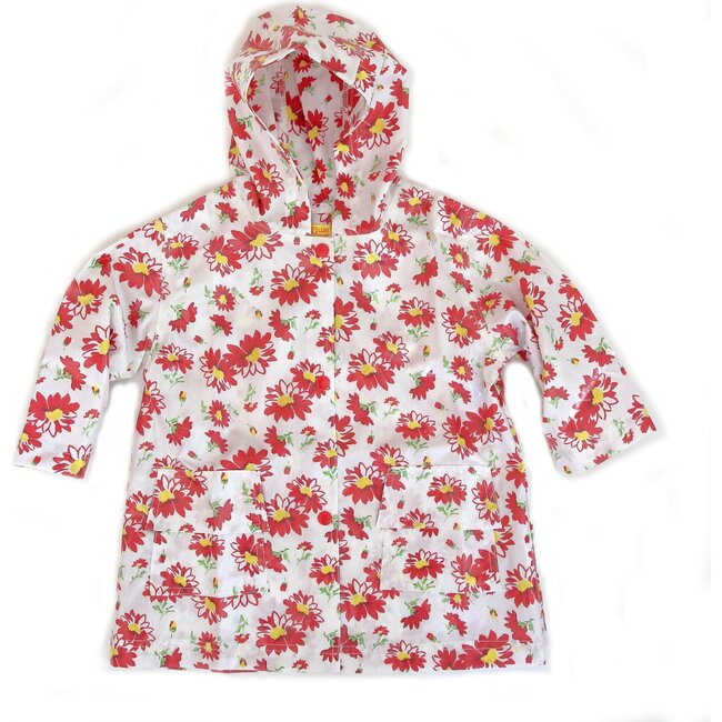 Raincoat Shell, Red Flower - Pluie Pluie Outerwear | Maisonette
