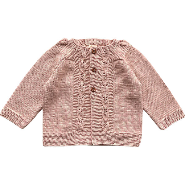 Handknit Flora Sweater, Dusty Pink - Penoora's Tops | Maisonette