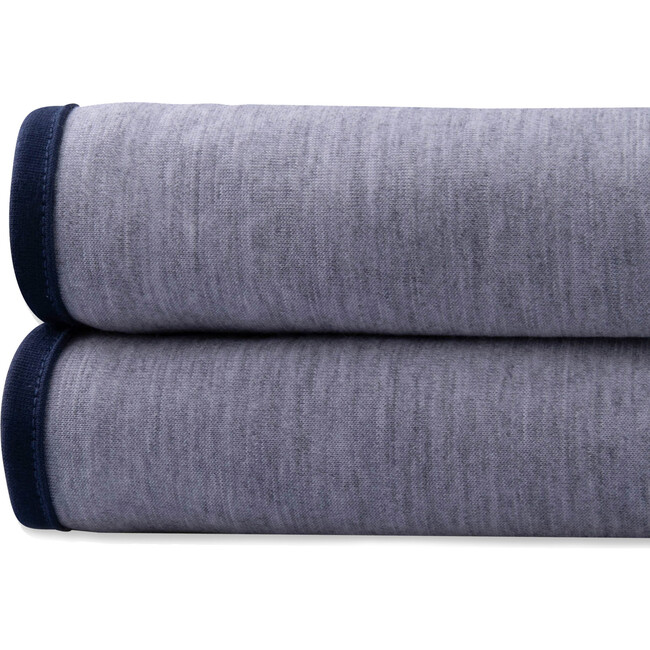 Blanket, Navy Merino Wool - Blankets - 3