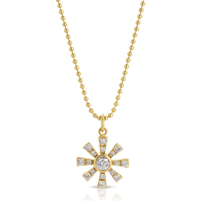 Women's Large Diamond Sunshine Necklace - Necklaces - 1
