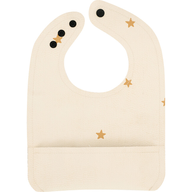 Vegan Leather Bib, Stars - Bibs - 1