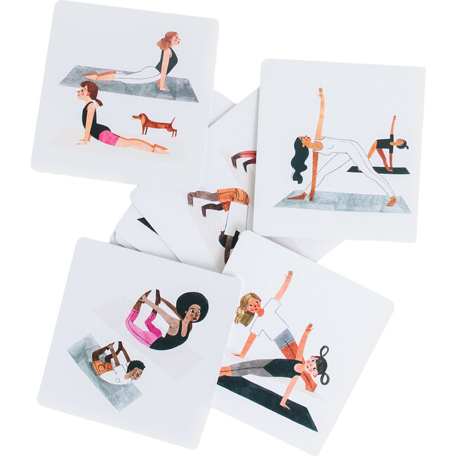 Set of Yoga Information Cards, White - Playmats - 1