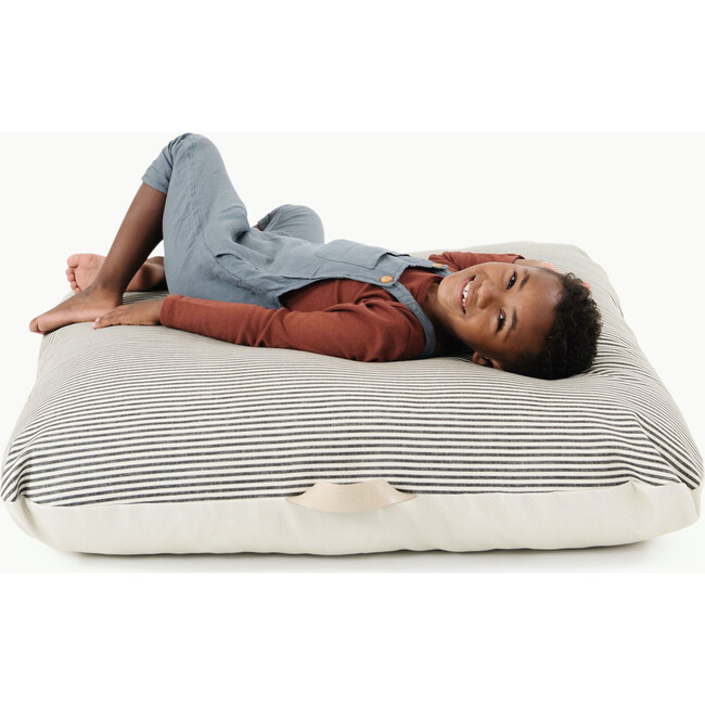 Square Floor Cushion, Stone Stripe - Kids Seating - 2