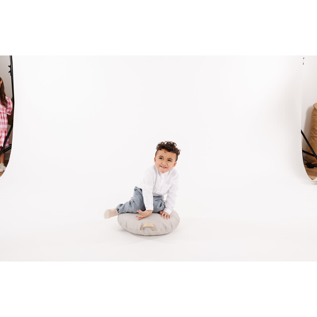 Mini Circle Floor Cushion, Gull - Kids Seating - 3