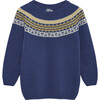 Frankie Fairisle Jumper, Blue - Jumpers - 1 - thumbnail