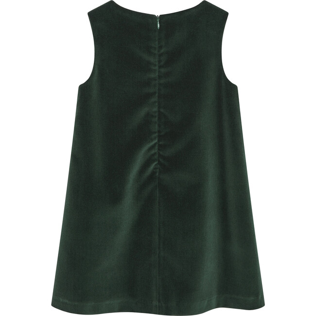 Emerald Velvet Pinafore, Emerald - Dresses - 2