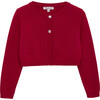 Cropped Martha Cardigan, Red - Cardigans - 1 - thumbnail