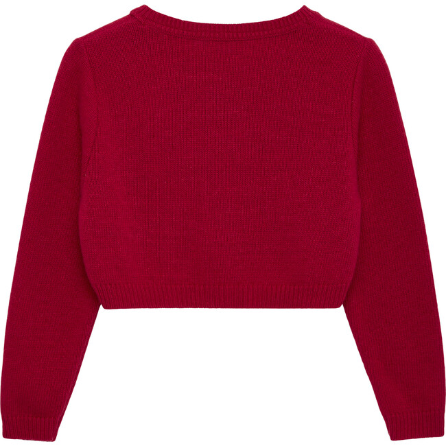 Cropped Martha Cardigan, Red - Cardigans - 2