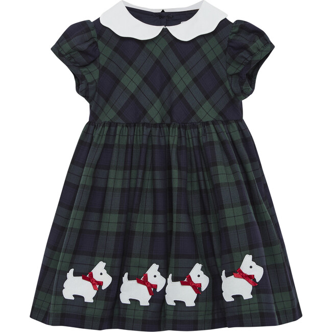 Scottie Dress, Navy Tartan - Dresses - 1