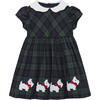 Scottie Dress, Navy Tartan - Dresses - 1 - thumbnail