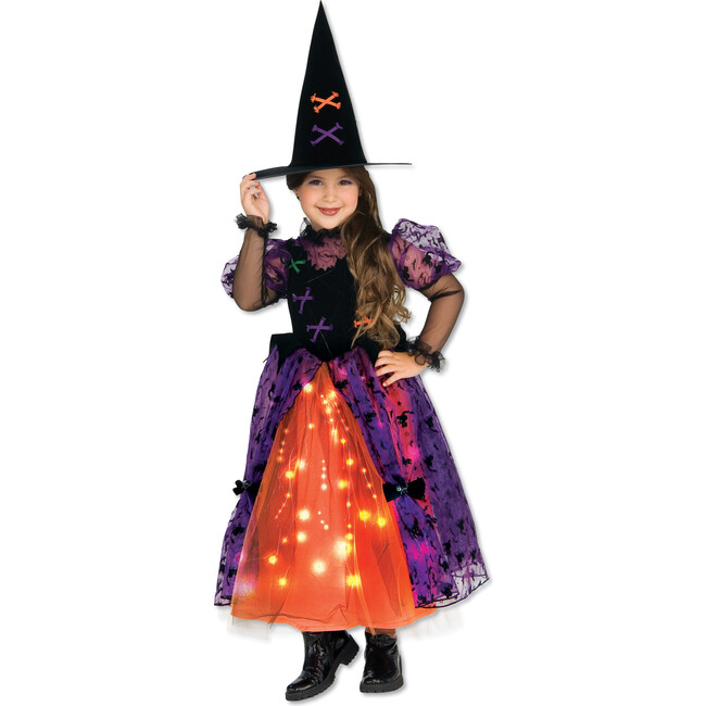 Girl's Pretty Witch Light Up Costume - Costumes - 1