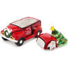 Red Truck Cookie Jar , Lit Green Tree - Accents - 3
