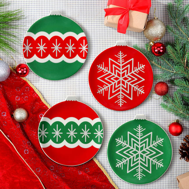 8" Ornament Plates, Set 4 - Tabletop Decor - 2