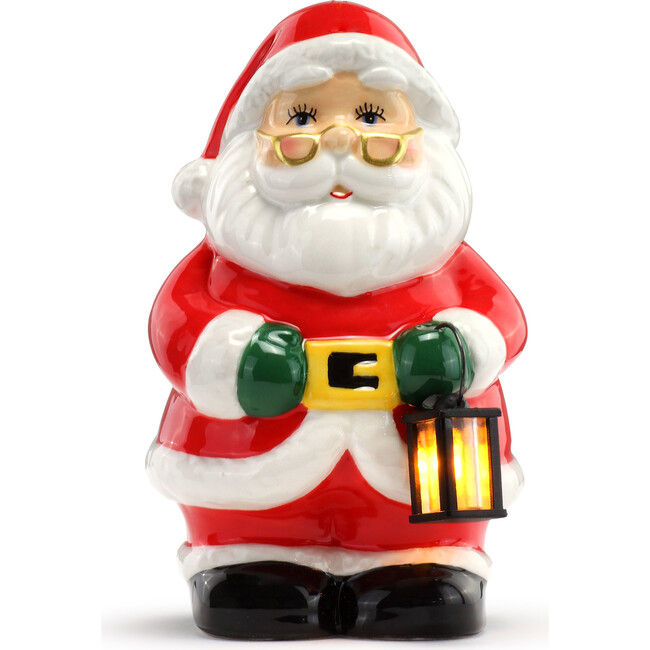 5.5" Lit Ceramic Nostalgic Figure, Santa