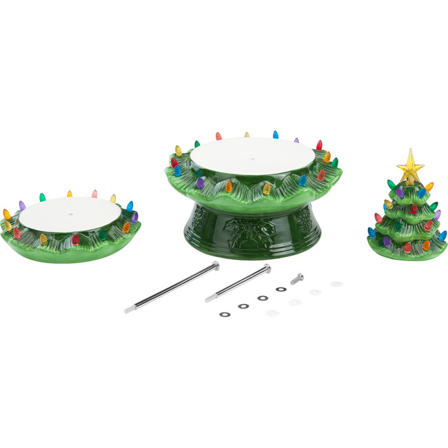 Nostalgic Tree Tiered Plate, Green - Tabletop Decor - 4