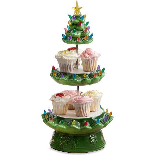 Nostalgic Tree Tiered Plate, Green - Tabletop Decor - 5