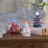 Set of 3 Mini Lit Patriotic Nostalgic trees - Ornaments - 2