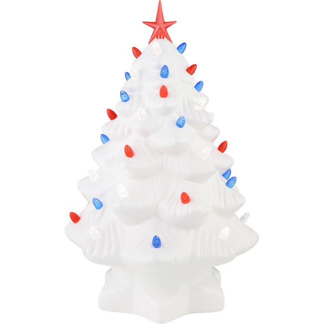14" Lit Patriotic Nostalgic Tree - Accents - 1