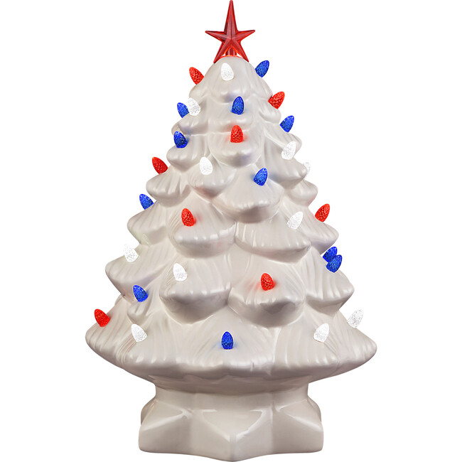 14" Lit Patriotic Nostalgic Tree - Accents - 3