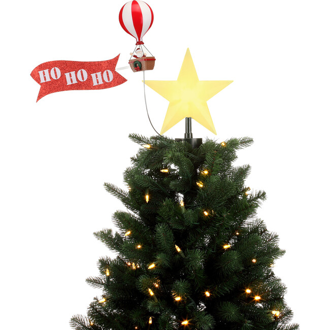 Animated Tree Topper, Santa in Balloon - Accents - 2