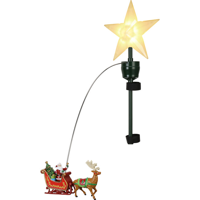 Animated Tree Topper, Santa's Sleigh - Toppers - 1