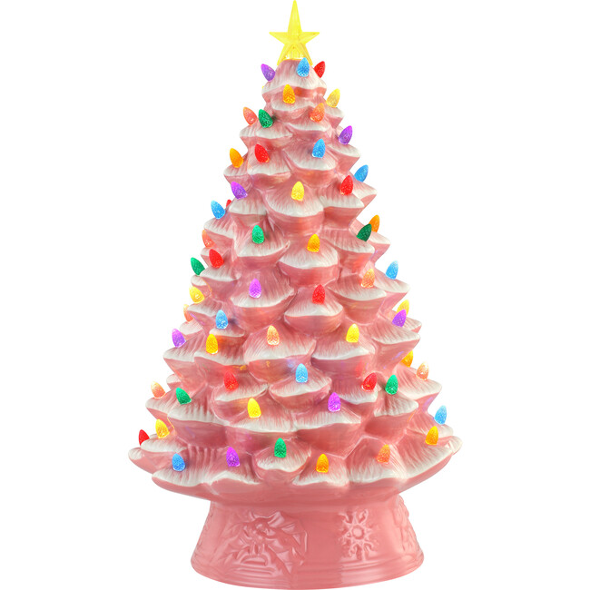 18" Nostalgic Christmas Tree, Pink