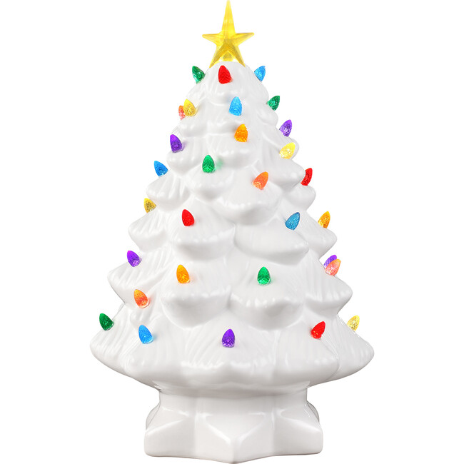 14" Nostalgic Christmas Tree, White