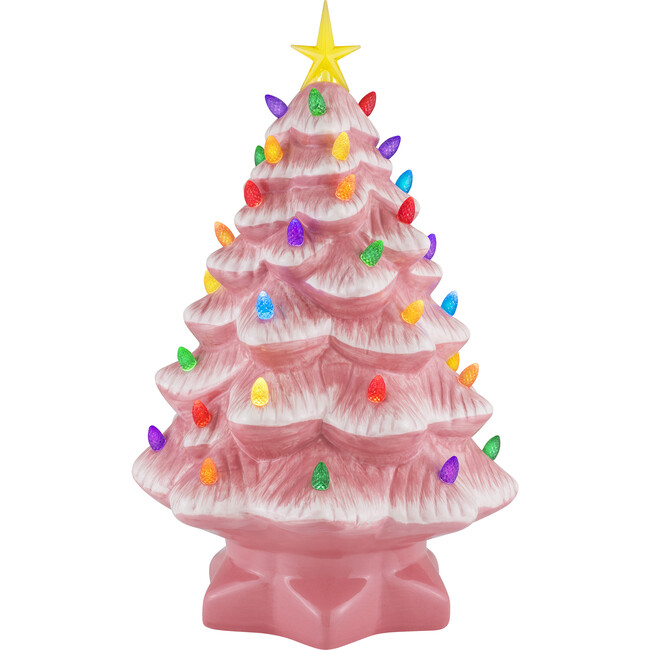 Nostalgic 14" Christmas Tree, Pink