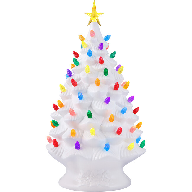 24" Nostalgic Christmas Tree, White