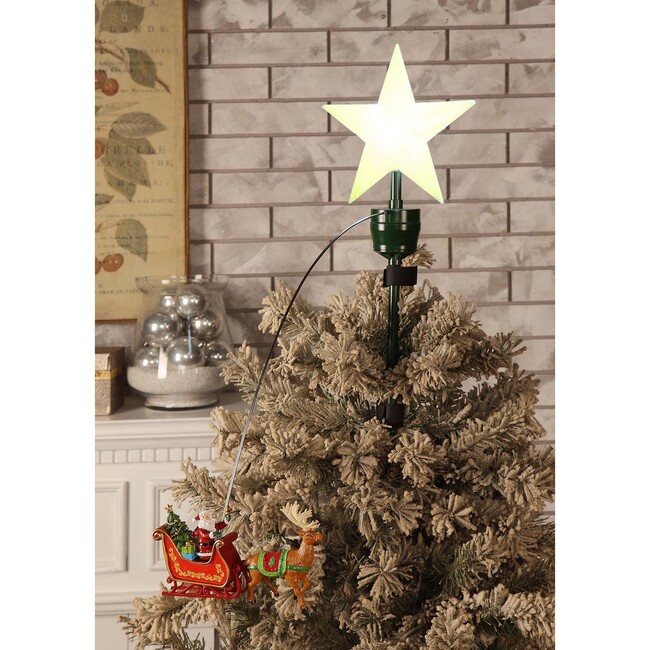 Animated Tree Topper, Santa's Sleigh - Toppers - 4