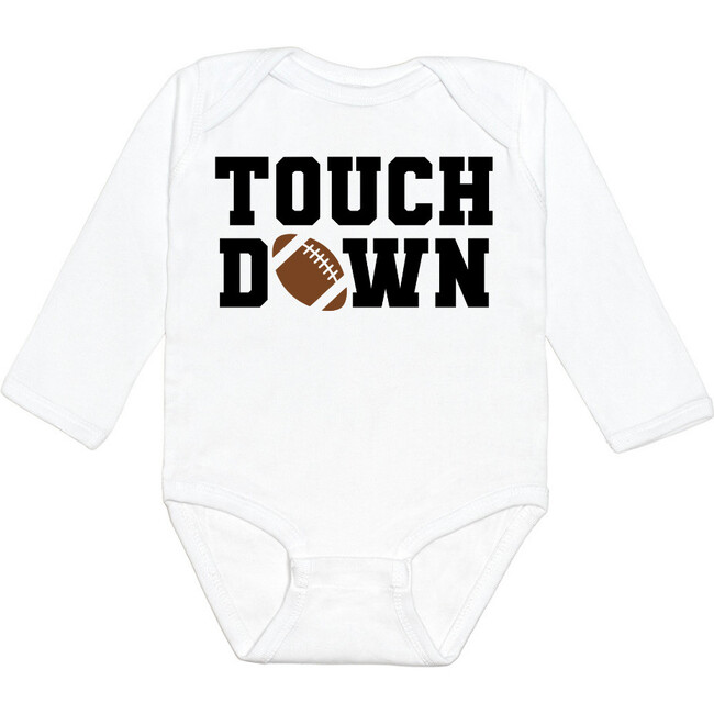 Touchdown L/S Bodysuit, White - Shirts - 1