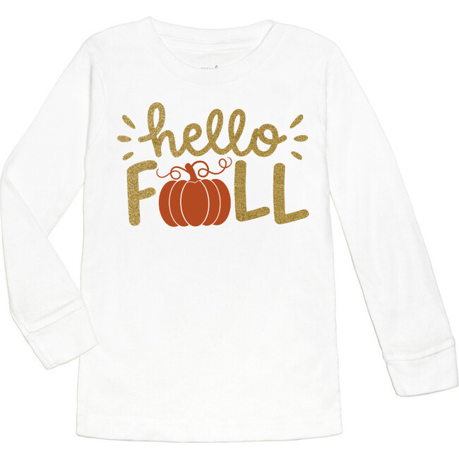 Hello Fall L/S Shirt, White