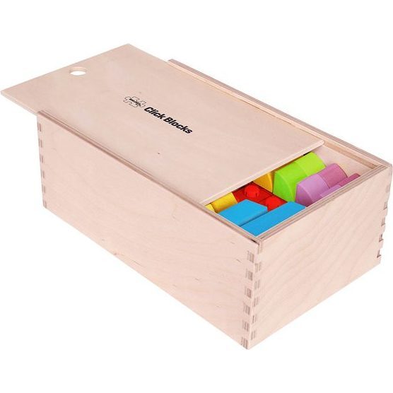 100 Piece Click Blocks, Multi - Woodens - 2