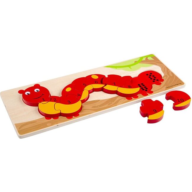 Caterpillar Number Puzzle - Wooden Puzzles - 1